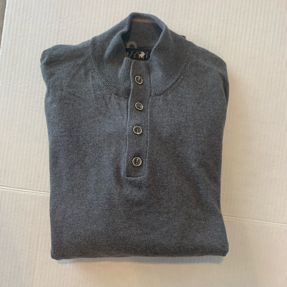Hart Schaffner Marx men’s gray cashmere blend sweater size Large
